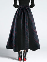 Plaid Elastic Waist Midi Skirt OutfitFlow